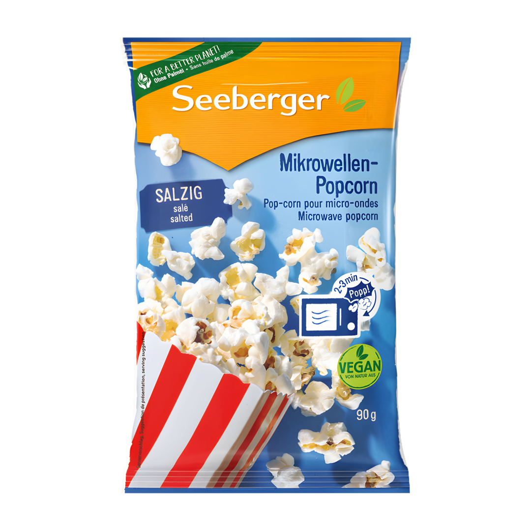 SEEBERGER MICROWAVE POPCORN SALTED 100G